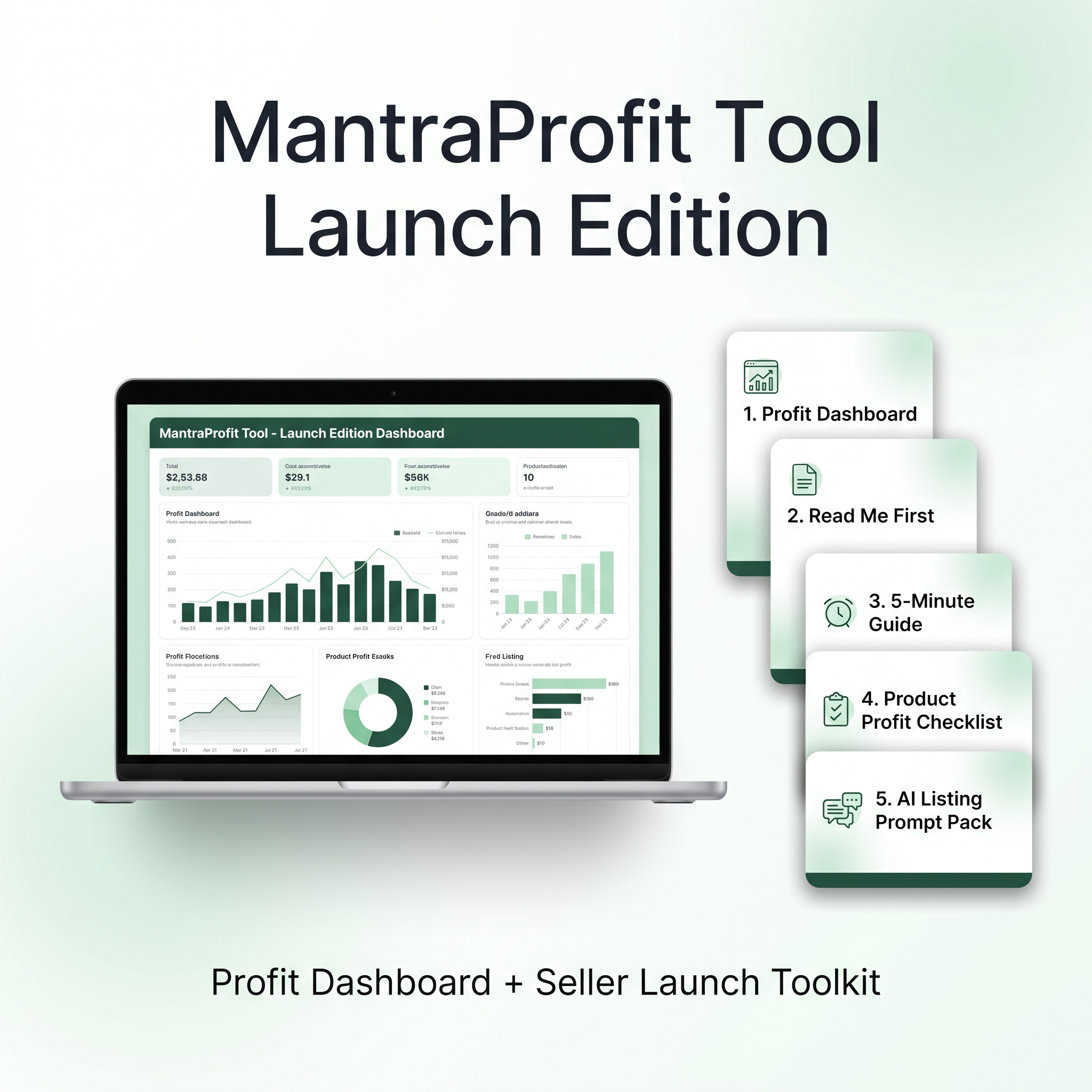 MantraProfit Tool Launch Edition digital product bundle for Etsy, Shopify, POD, and digital product sellers